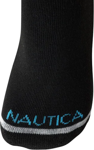 Vista 6 de Nautica Calcetines deportivos acolchados para mujer con control de humedad y corte de cuarto (paquete de 6)