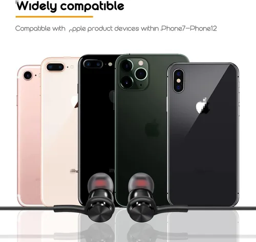 Vista 5 de Auriculares con Cable Intraurales Audífonos Auriculares para iPhone 13 12/12 Mini 11 Pro/11 Pro Max, Estéreo con Aislamiento de Ruido Compatible