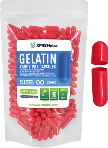 Vista 27 de XPRS Nutra Cápsulas vacías tamaño 00 – 100 cápsulas vacías de gelatina – Pastillas de relleno de cápsulas de bricolaje – Cápsulas de gel rellenables