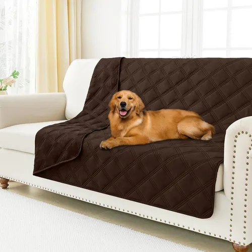 Vista 89 de Smiry Funda impermeable para cama de perro, manta reversible para mascotas para sofá Manta suave lavable para perro, funda a prueba de fugas