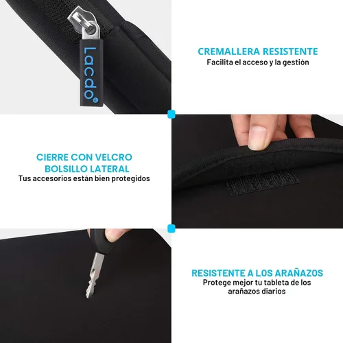 Vista 5 de Lacdo Funda para Tableta para iPad A16 de 11 pulgadas / iPad Pro M5 M4 de 11 pulgadas / iPad Air M3 M2 de 11" / iPad de 10.9" / iPad de 10.2" / iPad
