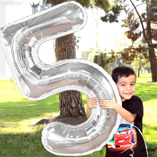 Vista 1381 de KatchOn Globo negro del número 1 de 40 pulgadas, globo de feliz cumpleaños Large Mylar Number One Balloon for 1st Birthday Decorations, Foil