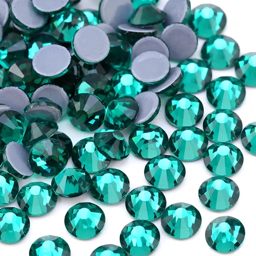Vista 23 de Jollin Hot Fix - Diamantes de imitación de cristal con parte trasera plana, gemas de diamantes de imitación de 0.079 pulgadas
