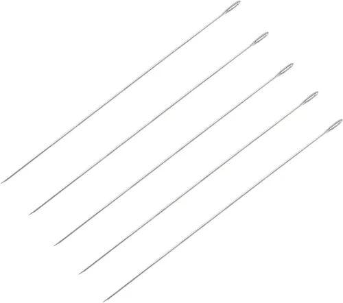 Vista 16 de 10 agujas Lei para fabricación de Leis, aguja de costura de ojos grandes de 4.7 pulgadas para manualidades, aguja larga de Lei para hacer flores
