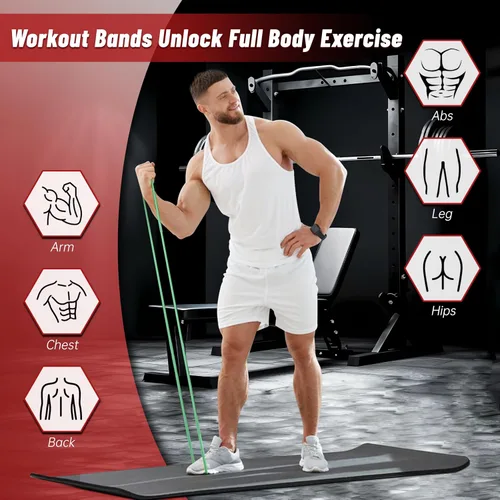Vista 4 de Pull Up Assistance Bands, 5-Level Resistance Bands for Working Out, Pull Up Bands for Men & Women, Exercise Bands for Full-Body Training, Fitness