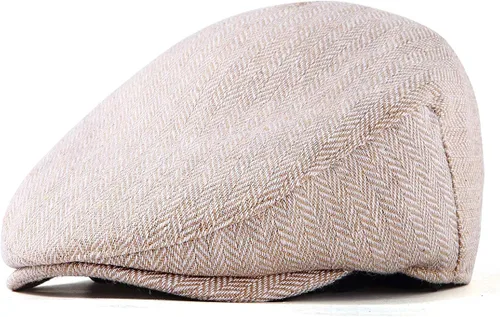 Vista 2 de Hombres Ivy Gatsby Newsboy Cap - Classic Wool Blend Tweed Flat Cap Cabbie Hat Hombres