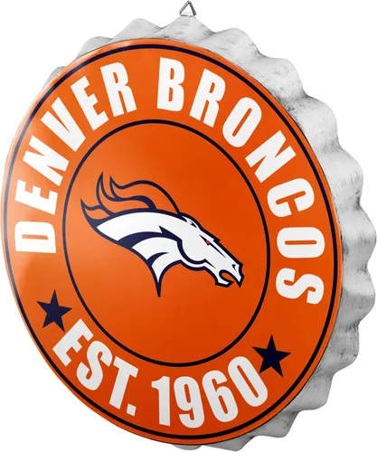 Vista 24 de NFL Team Logo Metal Hanging Wall Bottle Cap Sign