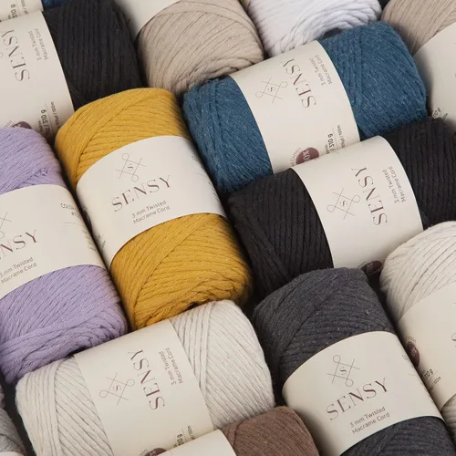Vista 7 de Sensy - Cuerda de macramé prémium de 0.118 in, 109 yardas, 100% algodón, una hebra torcida, cuerda de macramé, hilo de algodón para macramé, hilo