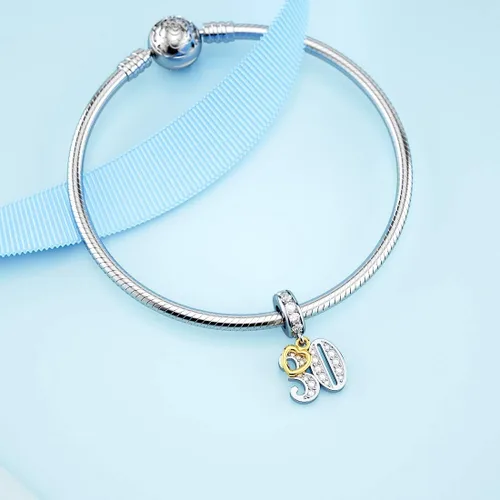 Vista 2 de JIAYIQI Collar con dije de plata de ley 925 con dije de corazón de oro de 18 quilates para mujer de 16, 18, 21, 30, 40, 50, 60