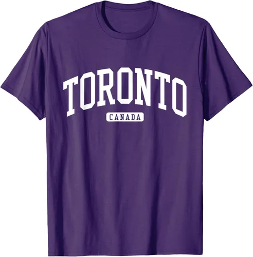 Vista 88 de Camiseta estilo universitario de Toronto Canada, Negro