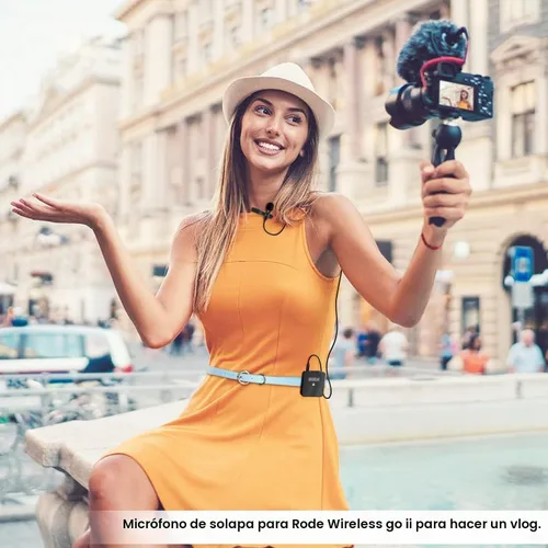 Vista 3 de Micrófono Lavalier para transmisores Rode Wireless GO 2/ii y DJI Mic, omnidireccional solapa Lav Videomic con clip, 5 pies