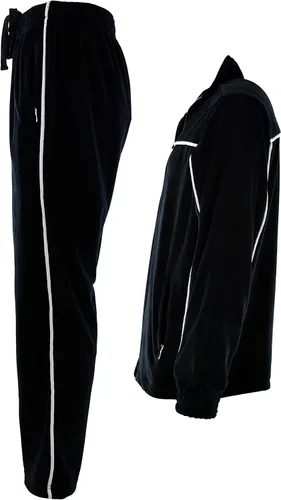 Vista 3 de ChoiceApparel Chándal de terciopelo para hombre con bolsillos con cremallera