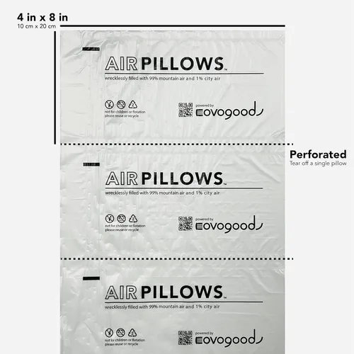 Vista 2 de AirPillows™ 5000 Premium Película de aire sin relleno 1 rollo (1650 pies), 5000 almohadas (4 x 8 en Ea) como papel de espuma de cacahuetes