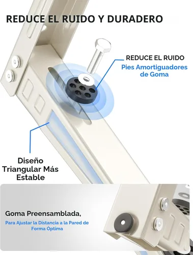 Vista 2 de Soporte de montaje en pared para minisplit dividido, soporte de pared resistente para sistemas de bomba de calor de aire acondicionado de 7000 Btu a