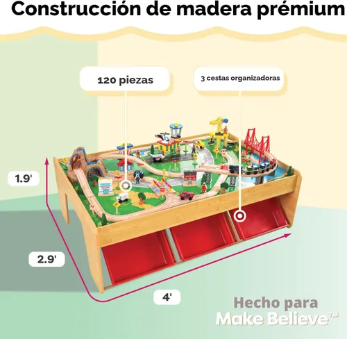 Vista 4 de KidKraft, Mesa y Set de Tren de cataratas
