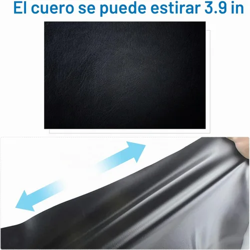 Vista 3 de MOTOBA Funda elástica de cuero para asiento de motocicleta, protector de asiento flexible universal para motocicleta DIY con tornillo de pulgar 100
