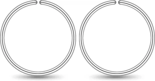 Vista 54 de Small Gold or Sterling Silver Huggie Hoop Earrings for Women Cartilage Nose Helix Tragus
