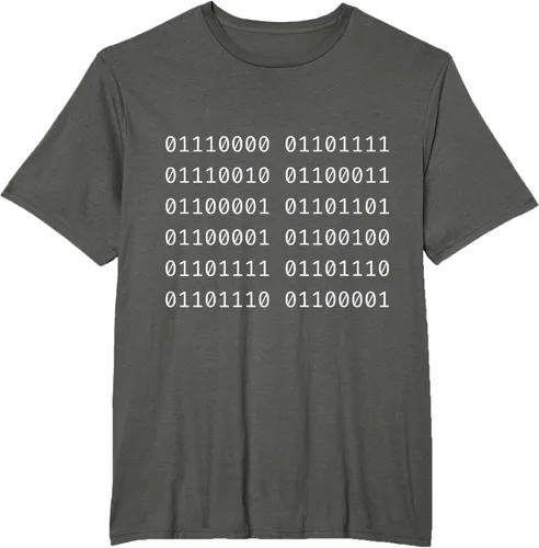 Vista 4 de Porca Madonna In Codice Binario Código Binario Camiseta, Negro