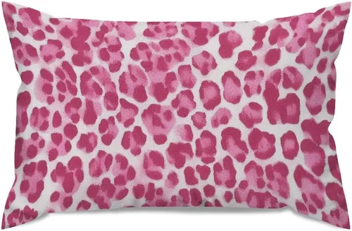 Vista 6 de ArogGeld Funda de cojín lumbar con estampado de guepardo rosa intenso, almohada con estampado de leopardo fucsia para decoración de granja, funda