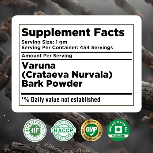 Vista 5 de HerbsForever Varuna Powder - Crataeva Nurvala - Salud de la próstata - Apoya la salud prostática, riñones, vesícula biliar y tracto urinario - Sin