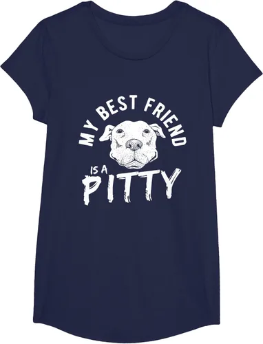 Vista 27 de My Best Friend Is A Pitty Pitties Pitbull - Camiseta Negro