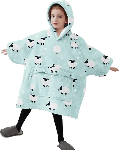 Vista 19 de Manta con Capucha Usable NOUKOW Manta Sherpa de Gran Tamaño Sudadera de Franela con Bolsillo Grande