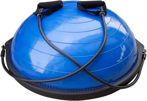 Vista 3 de Entrenador de equilibrio de media pelota de yoga de 23 pulgadas, fitness, pilates, ejercicio de fuerza, entrenamiento, gimnasio, fuerza central