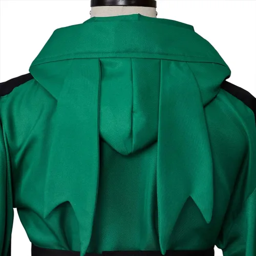 Vista 5 de RocailleCos Midoriya Izuku Deku - Disfraz de kimono para cosplay, vestido tipo kimono, uniforme de sirvienta de Lolita, vestido de Halloween