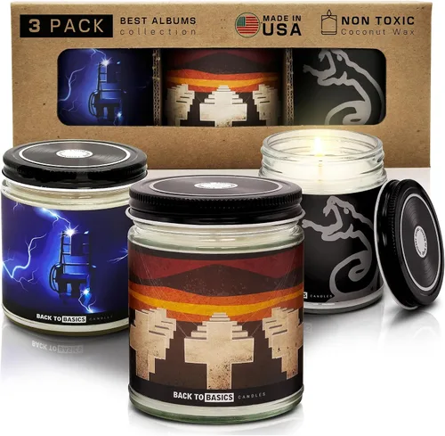 Vista 18 de Velas Back to Basics Todo lo que quiero para Navidad - Vela perfumada de 9oz de cera de soya con aroma a árbol de Navidad para decoración