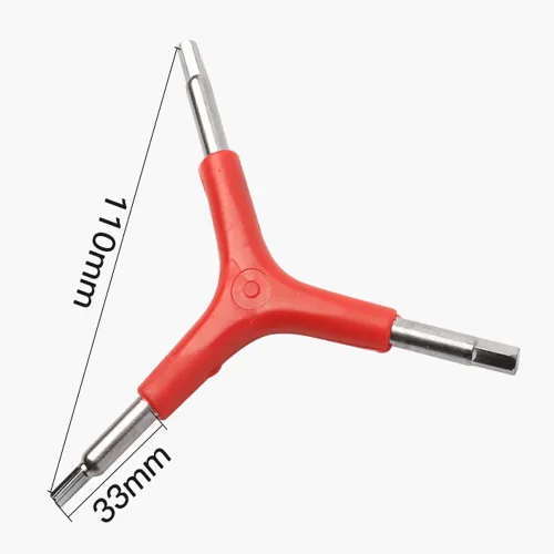 Vista 3 de Llave hexagonal para bicicleta de 3 vías en forma de Y, enchufe hexagonal tipo Y, llave hexagonal interior tipo Y, llave de vaso para bicicleta