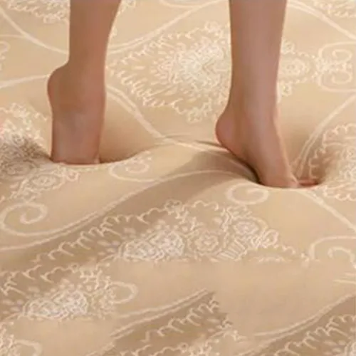 Vista 7 de Cubrecolchón Queen de espuma viscoelástica de 3.9 pulgadas para soporte corporal, con funda de tela de punto transpirable, extraíble y lavable Camel