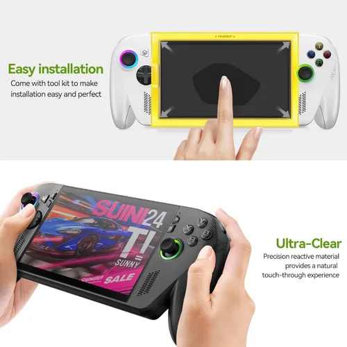 Vista 7 de ivoler Paquete de 3 protectores de pantalla grabados antirreflejos para ASUS ROG Xbox Ally/ROG Xbox Ally X Handheld 2025, vidrio templado