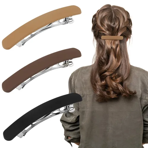 Vista 10 de ATODEN Pinzas para el cabello, 4 pasadores franceses mate neutros para cabello fino y fino, horquillas para el cabello y accesorios para mujeres