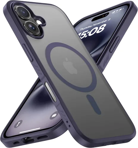 Vista 25 de CellEver Funda magnética fuerte para iPhone 15 Pro [protección de cámara] [prueba de caídas de grado militar] [compatible con MagSafe] Funda delgada