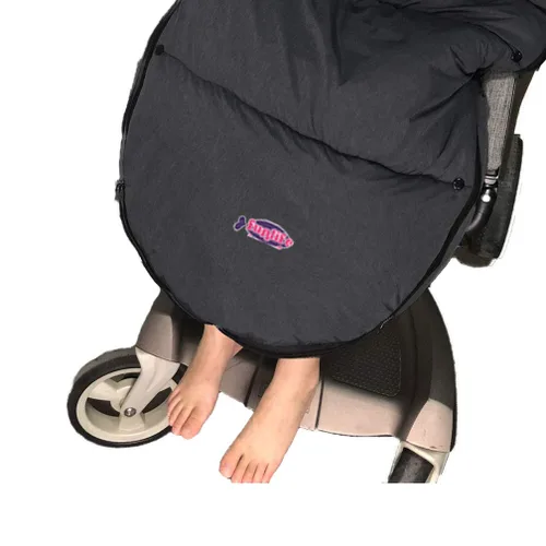 Vista 5 de Saco impermeable para cochecito de invierno, bolsa universal compatible con todos los cochecitos, relleno de algodón 3D para cochecito de niño Beige