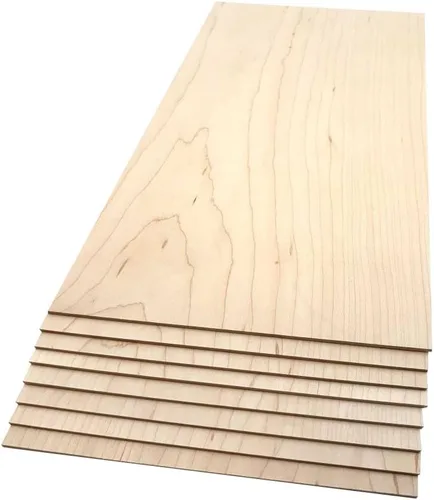 Vista 15 de Tablones de Madera Dura de Arce - Paquete de 2 Madera de Arce Dura para Manualidades de Madera Sin Terminar - 1/4'' (6mm) 100% Madera Dura Pura