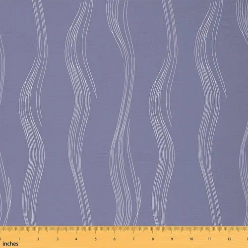 Vista 18 de The Yard - Tela a rayas para niños, geométricas, abstractas, decorativas, impermeables, para exteriores, niños, niñas, adultos, azul marino, blanco