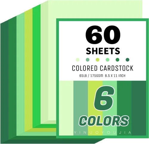 Vista 13 de 60 Sheets 8.5" x 11" Brown Cardstock, 6 Assorted Shades 250GSM/92lb Thick Construction Paper for Printer, Card Making, DIY Crafts, Scrapbooking