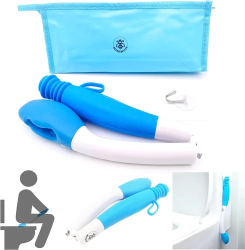 Vista 5 de Limpiaparabrisas plegable de largo alcance para papel higiénico, soporte de limpiaparabrisas a tope para discapacitados/cirugía bariátrica