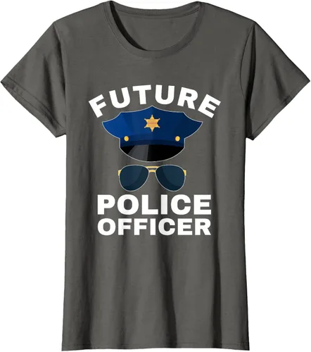 Vista 5 de Camiseta de policía para niños con texto en inglés «Proud Cop Dad»
