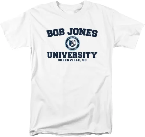 Vista 10 de Bob Jones University - Camiseta unisex con logotipo circular oficial para adultos Silver