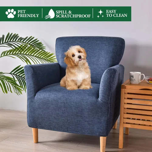 Vista 7 de Fundas estampadas para sillón de banquete fundas suaves para sillón de 1 pieza, fundas elásticas para silla de sala de estar, funda antideslizante
