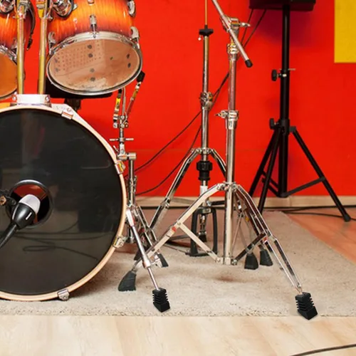 Vista 7 de 3pcs Rubber Drum Feet, Black Anti Slip Protectors