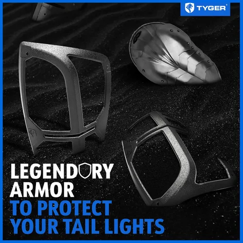 Vista 4 de Tyger Auto Pauldrons - Fundas protectoras de luz trasera de aleación de aluminio fundido de alta calidad compatibles con Toyota Tacoma 2016-2023