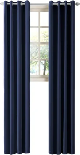 Vista 146 de LA PALMA Cortinas opacas con aislamiento térmico y ojales, para sala de estar, dormitorio, paquete de 2 paneles
