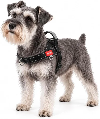 Vista 11 de Arnés para perro sin tirones con asa, chaleco reflectante ajustable para Corgi, arnés para mascotas acolchado con malla de aire transpirable