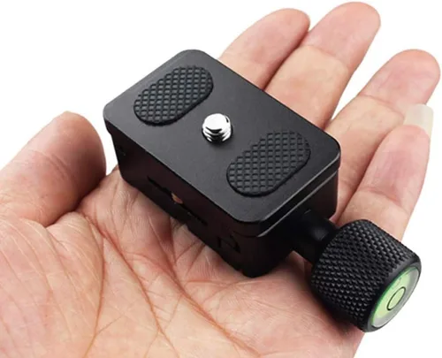 Vista 4 de Bewinner Mini placa de liberación rápida con tornillo de 1/4 pulgadas, cámaras de montaje rápido soporte base clip trípode accesorio para amantes