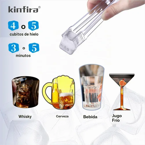 Vista 5 de Cubos de hielo reutilizables para bebidas, cubos de hielo de plástico de alta calidad para refrescar bebidas sin diluir, bastante buenos
