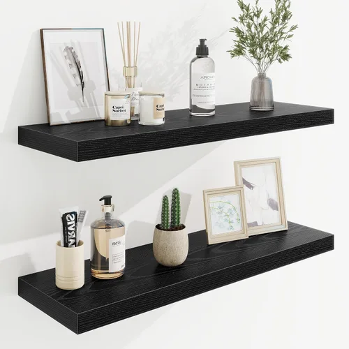 Vista 25 de Marsmiles Estantes flotantes cuadrados para pared, 8 pulgadas de ancho x 8 pulgadas de profundidad x 1.25 pulgadas de alto, paquete de 3 estantes