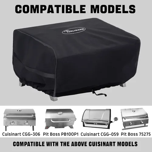 Vista 2 de Cubierta de parrilla resistente para parrilla Cuisinart y Royal Gourmet, protector impermeable para mesas de 24 pulgadas, se adapta a Blackstone